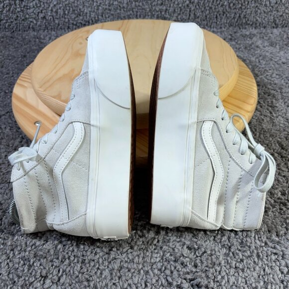 Vans Sk8-Hi Tapered Stackform Sneakers Womens Size 6 Gray Suede Chunky Platform - Picture 5 of 7